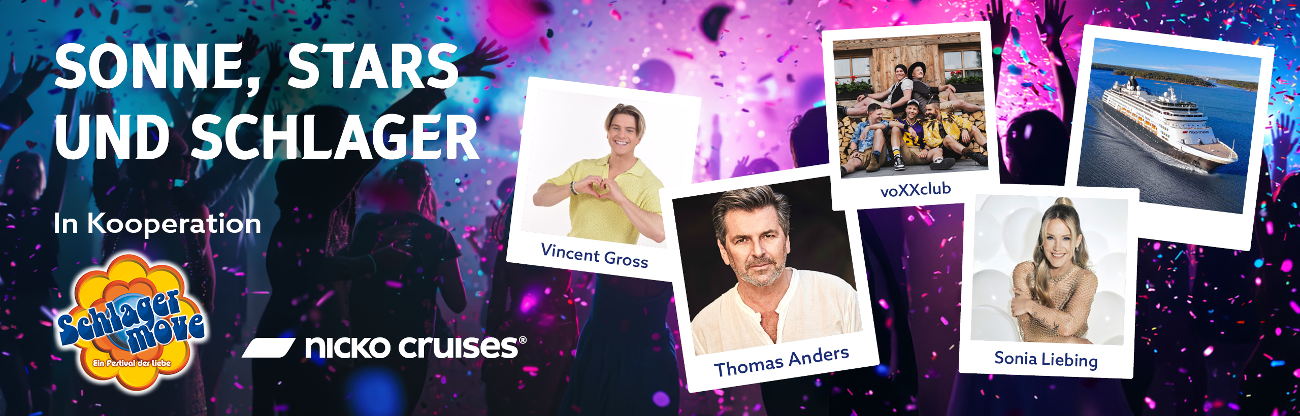 Schlager Cruise 2027, Sonne, Stars und Schlager, nicko cruises